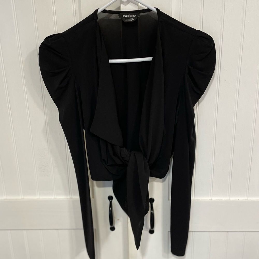 BEBE black long sleeved top size XXS